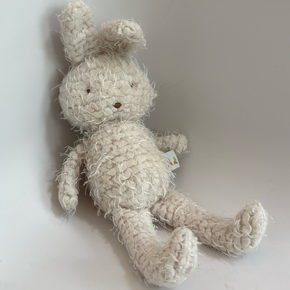 Bunnies By The Bay Cream Shaggy Hoppy Bunny Rabbit Plush Stuffed Animal - Picture 1 of 6